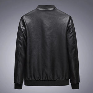 Veste en cuir véritable pour homme, personnalisée avec des broderies, fermeture éclair de haute qualité, imperméable, style bomber classique, streetwear, varsity - Product Image 5