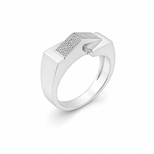 925 Sterling <b>Silver</b> Bezel Set Round Moissanite Ribbed Band <b>Ring</b> for <b>Men</b> Minimalist Wedding Engagement Daily Wear Jewelry Gift - Product Image 3