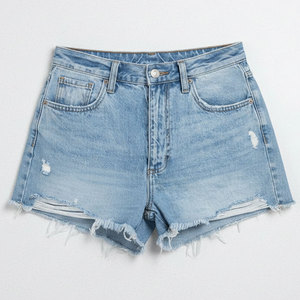 Nouveauté Été 2026 : Short en jean taille haute style streetwear déchiré, inspiré des cow-girls européennes et américaines - Product Image 4