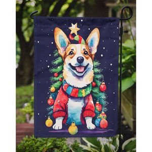 Bandera de buzón de Navidad Corgi, pancarta decorativa Multicolor para patio, ilustraciones, tamaño de jardín para macizos de flores - Product Image 3