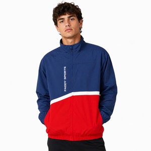 Chaqueta Cortavientos Ligera Impermeable con Bloques de Color para Hombre, Chaqueta Deportiva con Cremallera Completa para Entrenamiento Atlético, Abrigo al por Mayor - Product Image 1