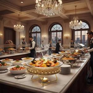 Recipientes metálicos para calentar comida, confiados por chefs y servicios de catering en todo el mundo, con un diseño eficiente que garantiza que la comida se mantiene caliente y deliciosa. - Product Image 3