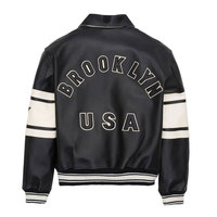 Vestes en cuir Avirex de qualité supérieure, très vendues, neuves, avec logo sur le devant, imperméables et coupe-vent, taille standard pour hommes
