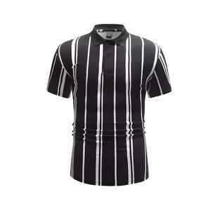 Polo de manga corta de verano con estampado de golf por sublimación, logotipo personalizado, diseño nuevo, estilo vintage, venta al por mayor. - Product Image 4