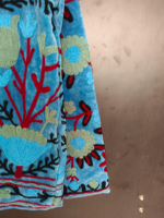 Veste matelassée authentique brodée à la main, tricotée, écologique, respirante, avec motifs floraux, tissu en velours, doublure en coton