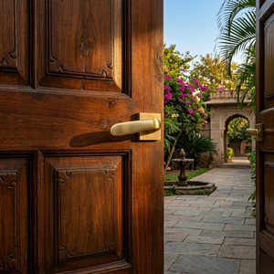 Modern Brass Mortise Door <b>Handle</b> Set | Premium Designer Lever <b>Handles</b> in Antique, Black, Graphite & Gold Finish for Home Doors - Product Image 4