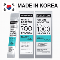 Ampoule K-Beauty au Collagène, Niacinamide et Adénosine à Micro-Aiguilles Spicules 2ml, 6 Pièces, Booster d'Éclat, Hydratant Visage, Usage Domestique, 3 Gold