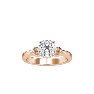 Bague élégante pour femme en argent 925 moderne avec moissanite taille ronde et détails en spirale à quatre griffes, apportant un luxe pour les tenues de soirée. - Product Image 3