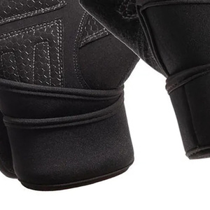 Daizen Star International Half Finger Gym Gloves PU Leather Adjustable Wrist <b>Strap</b> Breathable Non-Slip Fitness Training - Product Image 3