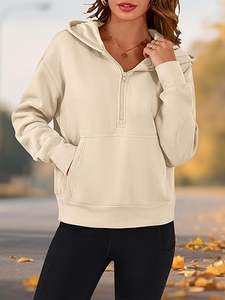 Sudadera con capucha corta con cremallera para mujer, de ajuste holgado, de forro polar, estilo Y2K, con estampado floral pequeño, tipo jersey, ropa estética para chicas, otoño - Product Image 6