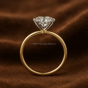 Bague de fiançailles solitaire en moissanite taille brillant de 2,00 carats pour femme, en argent sterling 925, certifiée IGI, pour fête et mariage - Product Image 6