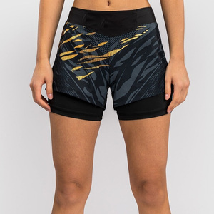 Ensemble de 2 shorts de combat MMA personnalisés pour femmes, séchage rapide, haute élasticité, impression personnalisée, shorts de sport pour filles - Product Image 1