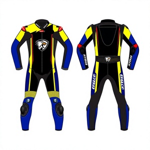 Traje de Motociclismo de Cuero GSXR Personalizado para Hombre, Mono de Carreras de Una Pieza, Traje de Motociclista OEM con Protección CE, Manga Larga, 280g - Product Image 1