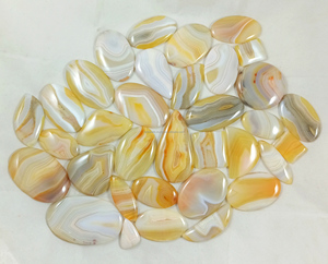 Wholesale Price Lot Natural Yelliw Banded Agate Cabochon Gemstone Loose Stones for Jewelry Craft - Product Image 6