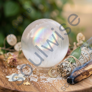 Sphère de cristal blanc naturel polie flottante, boule de pierre précieuse ronde par Soulwise pour la décoration intérieure et la collection de cadeaux - Product Image 5