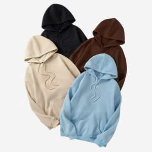 Sweat-shirts à capuche épais en molleton 100 % coton pour hommes, avec logo personnalisé imprimé, épaules tombantes et flocage - Product Image 1