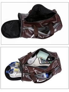 Wholesale Water Resistant PU Polyester Lining Retro Sport Training Gym Duffel <b>Bag</b> for Unisex Shoulder Adjustable Strap 20-<b>30L</b> - Product Image 5