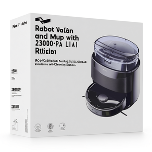 หุ่นยนต์ดูดฝุ่นและถูพื้นพร้อมระบบหลบหลีกสิ่งกีดขวางด้วย LiDAR แรงดูด 23000Pa และสถานีทำความสะอาดตัวเอง - Product Image 2