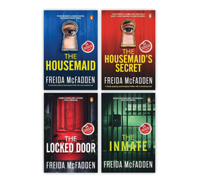 Colección de 4 libros de Freida McFadden: La sirvienta, El secreto de la sirvienta, La puerta cerrada y El preso, edición en papel (al por mayor) - Product Image 1