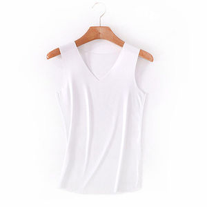 Camiseta sin mangas acanalada para mujer, camisola transpirable para mujer - Product Image 1