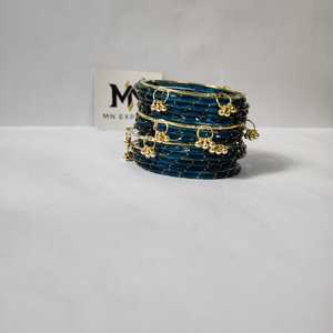 ชุดกำไลแก้วดีไซน์เนอร์สำหรับผู้หญิง แฟชั่นแบบแคชเมียร์ ชูดิยาน สำหรับงานปาร์ตี้ งานแต่งงาน และงานเฉลิมฉลอง - Product Image 3