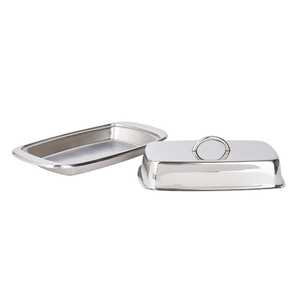 Custom Handmade Stainless Steel Butter <b>Box</b> <b>with</b> Deluxe <b>Lid</b> Popular Design Best Product In Hotel Top Table <b>Decor</b> - Product Image 2