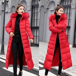Manteau d'hiver long matelassé pour femme, veste chaude en duvet, isolée, à capuche, pour l'extérieur par temps froid, vêtements décontractés et tendance - Product Image 6
