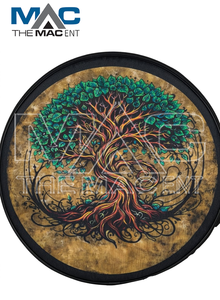 Sac de transport pour tambour shamanique par sublimation |   Tissu Cuadra, sangle réglable |   Sacs à tambours artisanaux de 8 à 24 pouces - Product Image 3