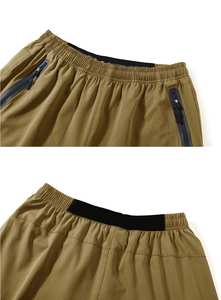 Men's Gym Fitness Casual Running <b>Shorts</b> Elastic Mid Waist Zip Pocket Athletic Workout with Drawstring Closure Pattern <b>Decoration</b> - Product Image 5