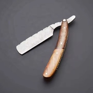 Maquinilla de Afeitar de Doble Filo de Acero de Damasco, Mango de Metal Forjado a Mano, Herramienta de Afeitado Clásica, Afeitadora Manual Profesional para Barberos - Product Image 1