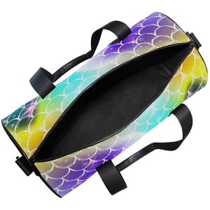 Sublimation Printed Duffle Bags Custom Logo Travel Gym Sports Duffel Bag Waterproof Polyester Large Capacity - Product Image 6