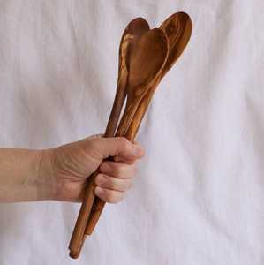 Juego de Cucharas de Madera Hechas a Mano, Utensilios de Cocina Rústicos Naturales, Duraderos y Artesanales para Uso Doméstico - Product Image 4
