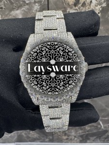 Reloj de Moda Laysware Premium Vintage Elegante Deportivo con Incrustaciones de Diamantes Moissanite, Cuarzo Analógico, Acero Inoxidable para Hombre y Mujer - Product Image 1
