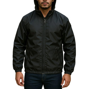 Custom Men's Rain <b>Jacket</b> Waterproof Wind Resistant Outerwear <b>With</b> Adjustable Hood Men's Outdoor Durable Water Rain <b>Jacket</b> - Product Image 2