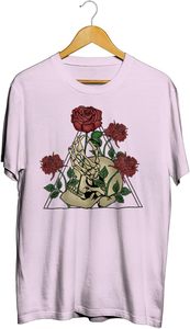 เสื้อยืดลายศิลปะหัวกะโหลก เสื้อแฟชั่นกราฟิก สตรีทแวร์ เสื้อยืดถักสำหรับฤดูร้อน เสื้อยืดคอกลมแขนสั้นทรงเข้ารูป - Product Image 2