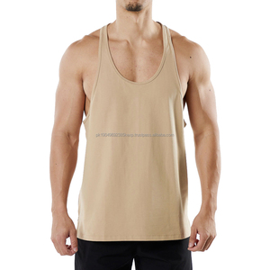 Débardeur de sport en coton pour homme, respirant, sans manches, tricoté, avec fente latérale, style sport, grande taille - Product Image 3