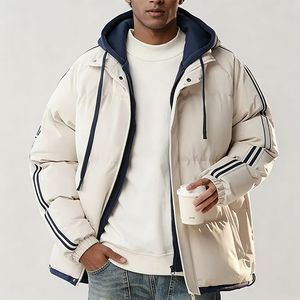 Custom Logo Wholesale Plus Size Reversible Light Warm Black Hooded Winter Filled Down Puffer Polyester Parka Outerwear Style <b>Top</b> - Product Image 1