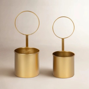 Owl Shape Metal <b>Plant</b> <b>Stand</b> With Two Galvanized Pots For Indoor <b>Plants</b> Cartoon Design Modern Style - Product Image 6