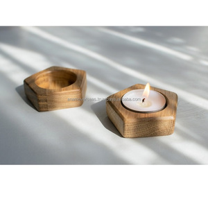 Premium Solid Wood Candle Stand Rustic Farmhouse Table Decor - Product Image 4