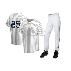 Maillot et pantalon de softball personnalisés imprimés par transfert thermique pour vêtements de sport unisexes, uniforme en coton/fibre de bambou, séchage rapide, respirant - Product Image 3