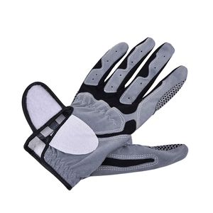 KATBROS INDUSTRIES White Half Finger Golf <b>Glove</b> Breathable Mesh Hook and Loop Closure Polyester Left Hand Unisex <b>Sports</b> <b>Gloves</b> - Product Image 4