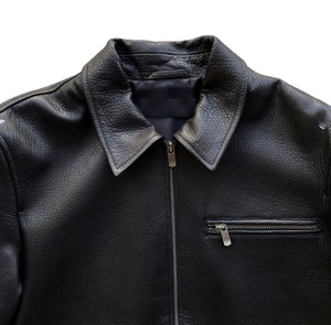 Fabricant Personnalisé Noir Blanc Extérieur Poids Lourd Épais Zip Up Soft Shell Faux Pu Veste en cuir pour hommes - Product Image 4