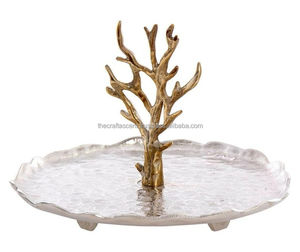 Venta al por mayor de lujo hecho a mano 3 niveles frutero personalizado oro pulido aluminio moderno boda fiesta decorativo cuenco - Product Image 6