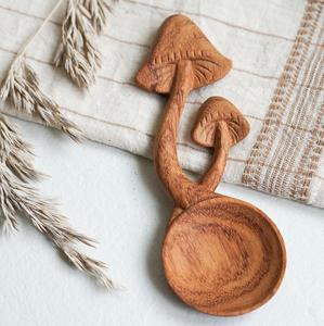 Cuillères en bois Doussie de styles variés, sculptées à la main, durables, pour café et thé, ustensiles en bois, compatibles lave-vaisselle, résistantes à la chaleur - Product Image 4