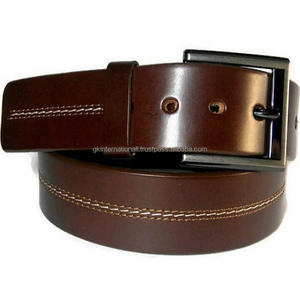 เข็มขัดหนังสไตล์โมเดิร์นปักลายแฟนซีเข็มขัดลำลองสำหรับผู้ชายพร้อมหัวเข็มขัดปรับได้สีดำและสกรูชิคาโก - Product Image 1