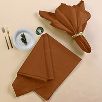 Ensemble Premium de 12 Serviettes en Tissu de Coton Biologique Écologique de Haute Qualité, Faites à la Main, 18x18 Pouces, Forme Carrée, Style Bohème, Personnalisables