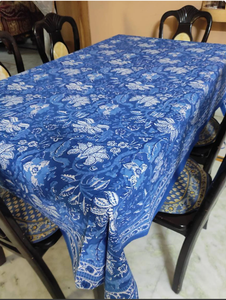 Traditional Floral Block Printed Cotton <b>Tablecloth</b> Square Washable Home Decor <b>rectangle</b> table cloth - Product Image 5