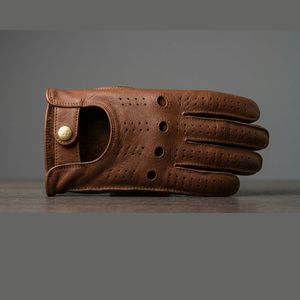 Men's Fashion Real Leather Driving Gloves-Soft Breathable Outdoor Four Seasons Safety Gloves - Product Image 2