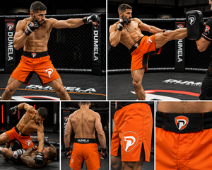 Pantalones Cortos de Boxeo MMA DUMELA INTERNATIONAL de Algodón y Poliéster Naranja para Conjuntos de Boxeo - Color Personalizado, Alta Calidad, Transpirables - Product Image 4