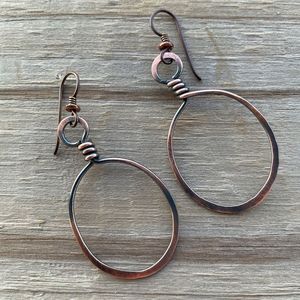 Collection de bijoux en cuivre et laiton écologiques, fabriqués à la main, de qualité supérieure, design exclusif, modèle 2, tendance, pour les fêtes - Product Image 6